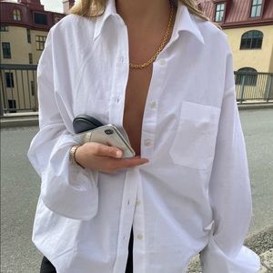 Djerf Avenue Breezy Shirt White